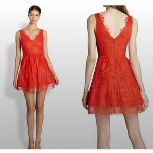 BCBGMaxAzria Willa Dress S Small Pink Coral Washable Party Wedding Cruise NEW